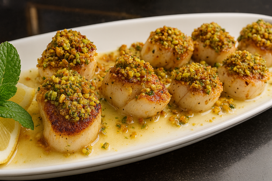 Pistachio Crusted Scallops