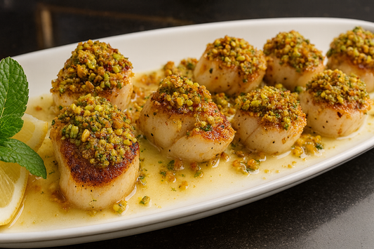 Pistachio Crusted Scallops