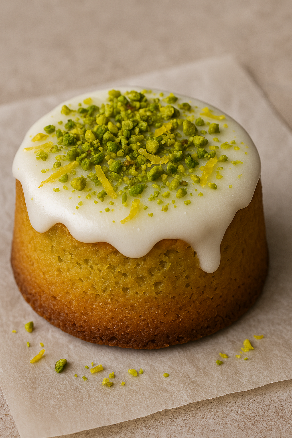 Pistachio Lemon Olive Cake