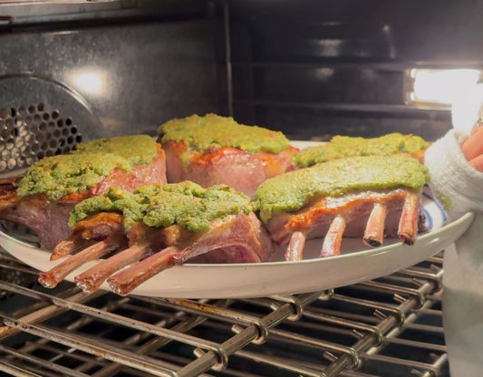 Pistachio-Butter Crusted Lamb Chops