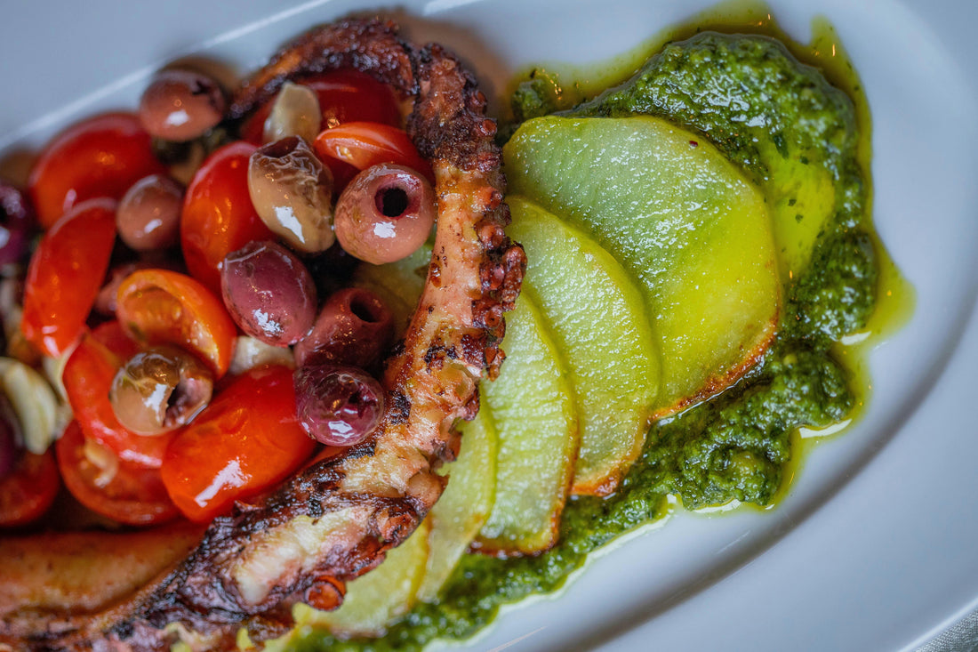 Grilled Octopus with Pistachio Pesto