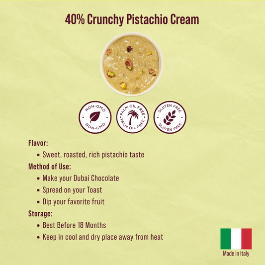 Crunchy Pistachio Cream 40% 6.7oz