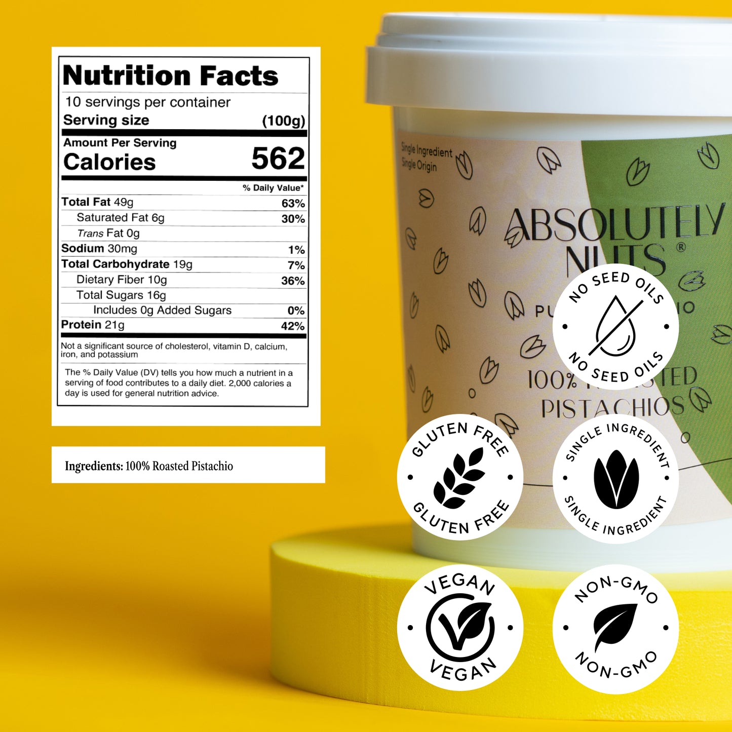100% Roasted Green Pistachio Butter (Single Ingredient and Single Origin)