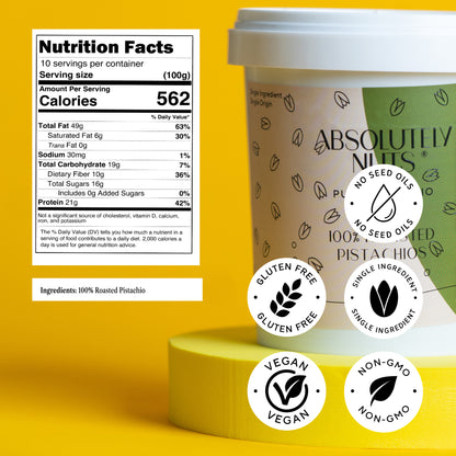 100% Roasted Green Pistachio Butter (Single Ingredient and Single Origin)